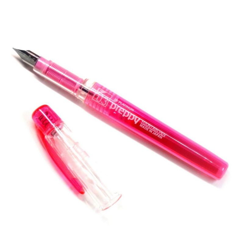 Pluma estilográfica PLATINUM Preppy de punta fina color rosa – juego