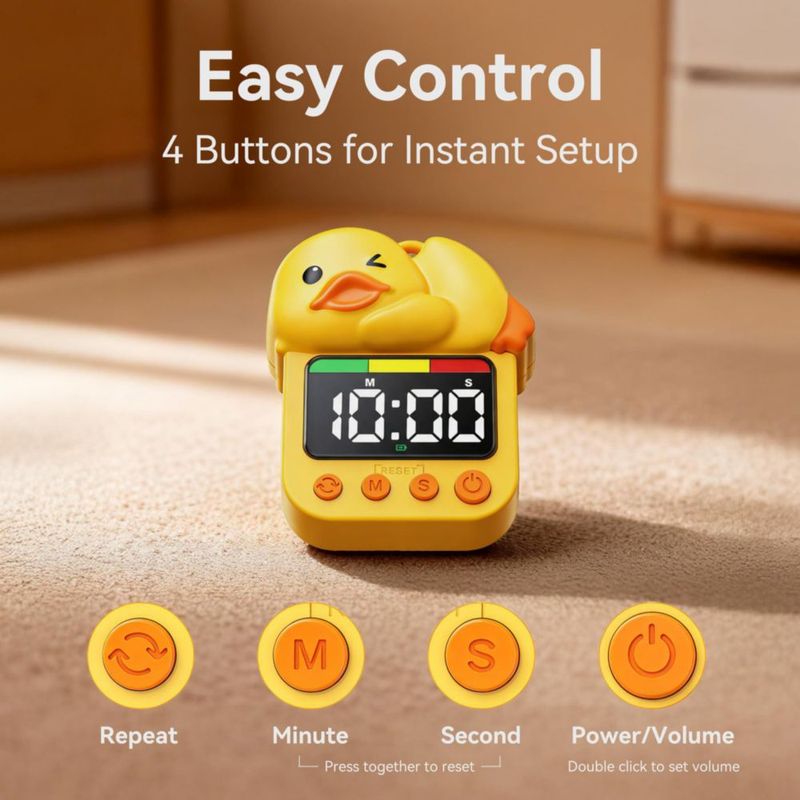 Temporizador Dolidream Patito Visual Resistente al Agua IPX5