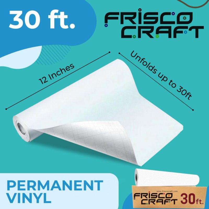 Rollo de vinilo Frisco Craft 30 cm x 9 m Blanco mate