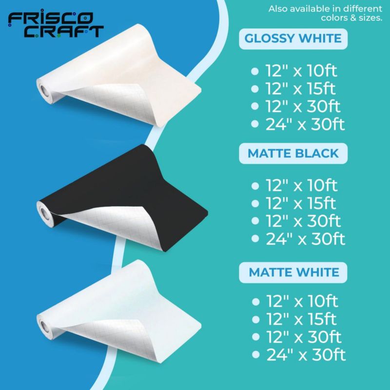Rollo de vinilo Frisco Craft 30 cm x 9 m Blanco mate