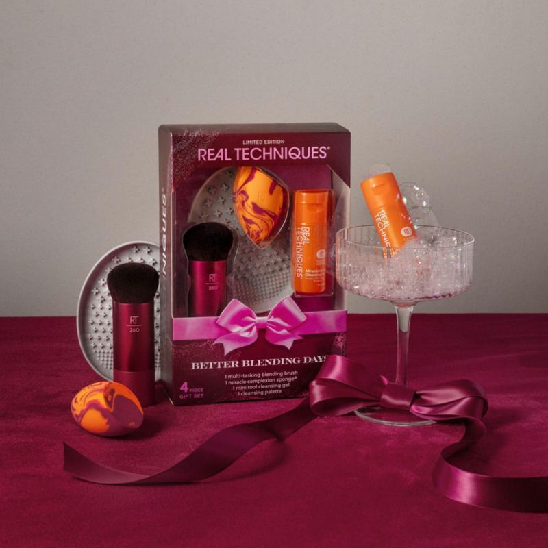 Set de Regalo de Maquillaje Real Techniques 4 Piezas – Edición Navideña