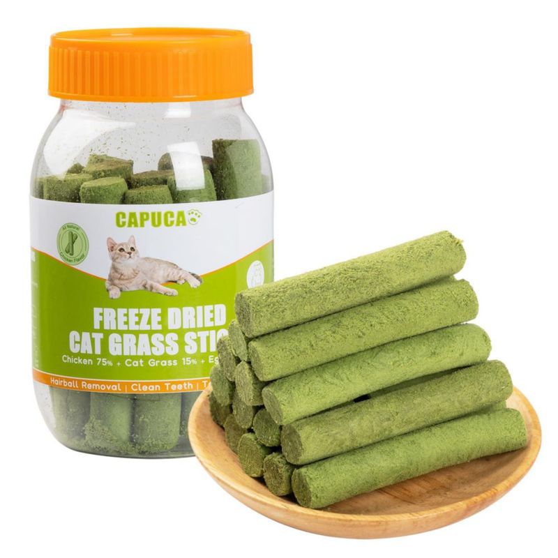 Capuca Golosinas para Gato 80 g Control de Bolas de Pelo Deshidratado