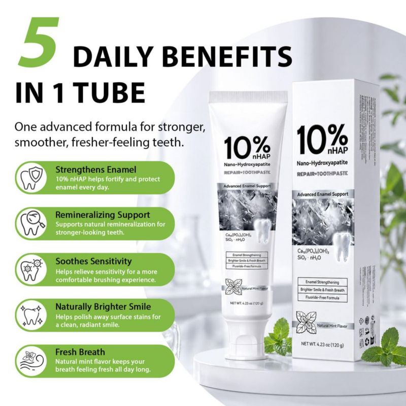 Pasta de dientes FUBAOLIN 2×120 g Nano‑hidroxiapatita sin flúor