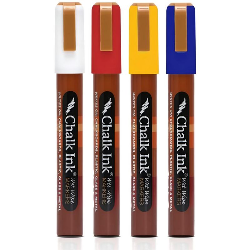 Marcadores de tiza Chalk Ink punta de cincel reversible de 6 mm surtido