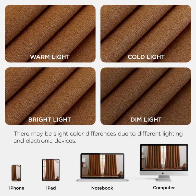 Cortinas Joydeco de Terciopelo Térmicas Opacas 132x229 cm 2 Paneles