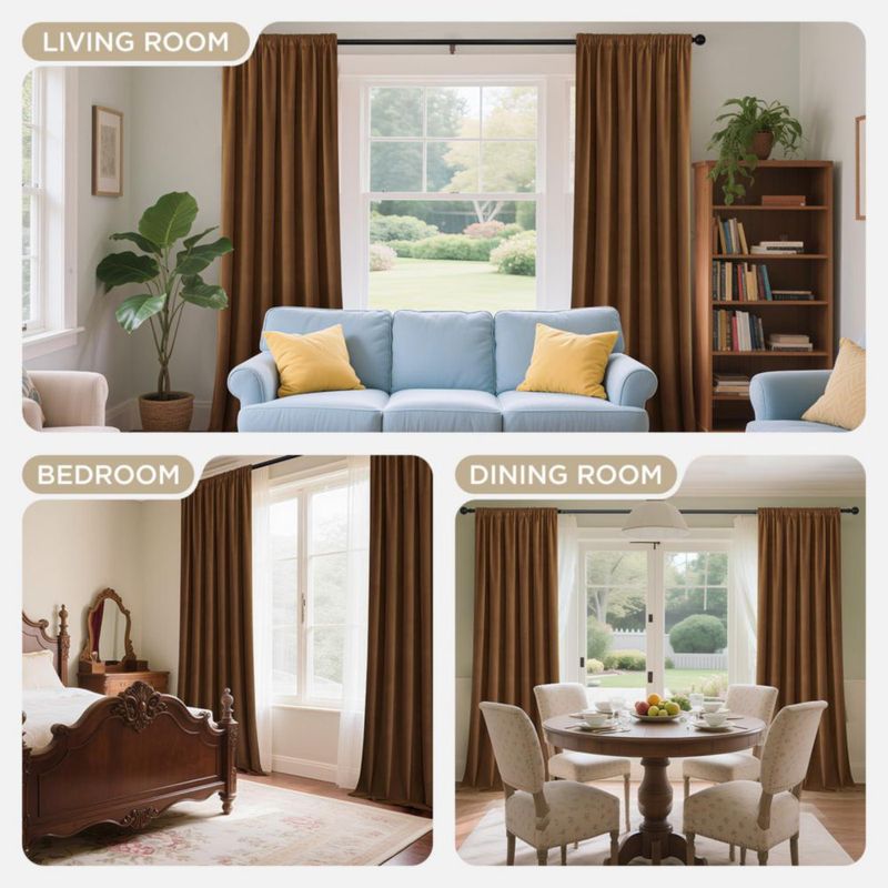 Cortinas Joydeco de Terciopelo Térmicas Opacas 132x229 cm 2 Paneles