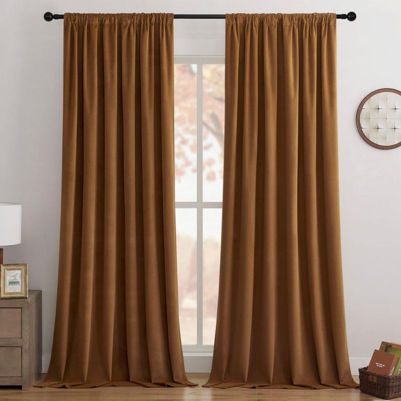 Cortinas Joydeco de Terciopelo Térmicas Opacas 132x229 cm 2 Paneles