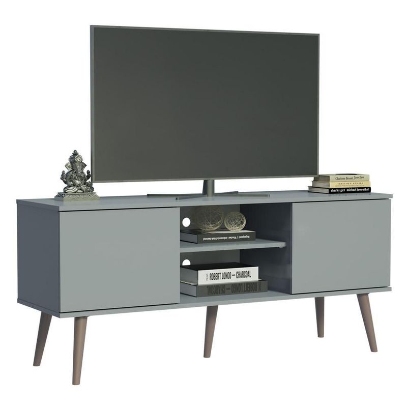 Mueble mesa para tv rack madesa 2 puertas hasta 55 gris 02