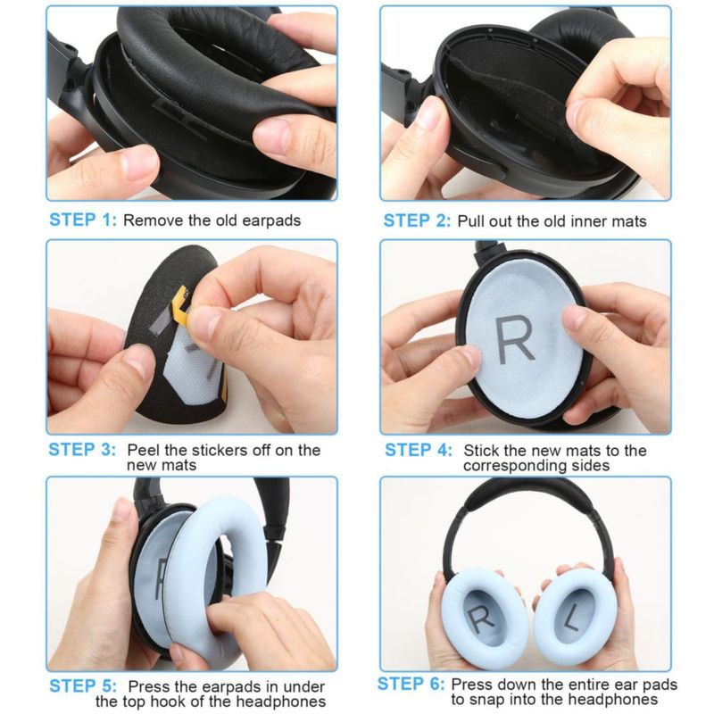 Almohadillas Earrock para Bose QC45/35/25/15 – Azul cielo