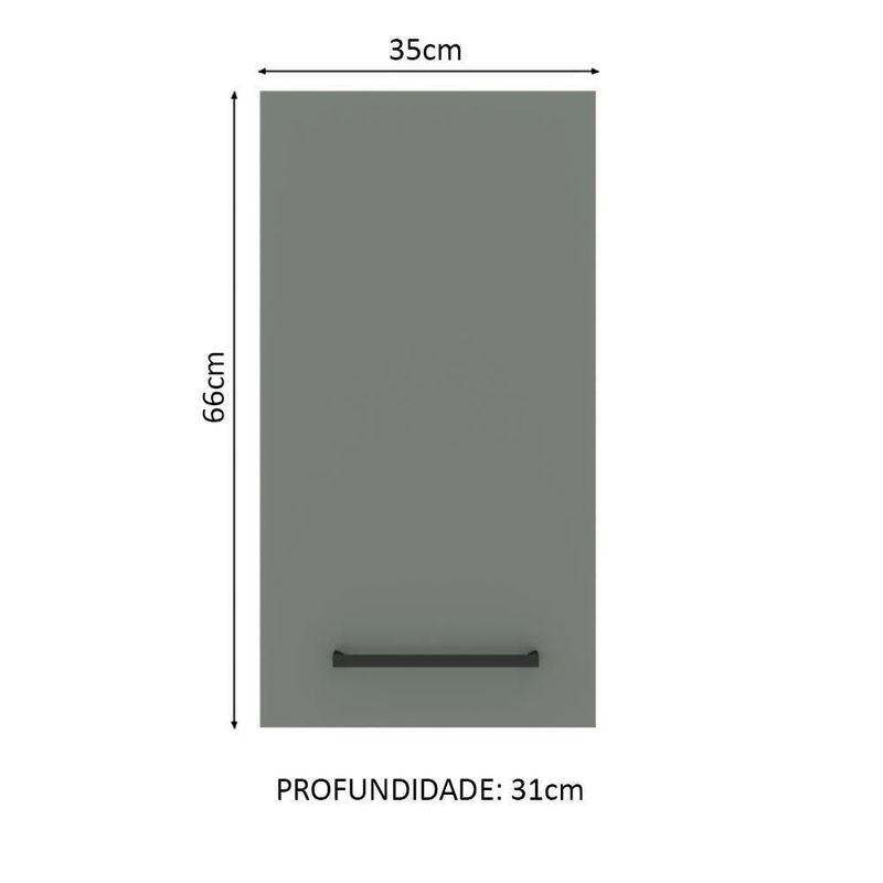 Alacena Gabinete Superior Cocina Madesa 35cm Con Encimera MG