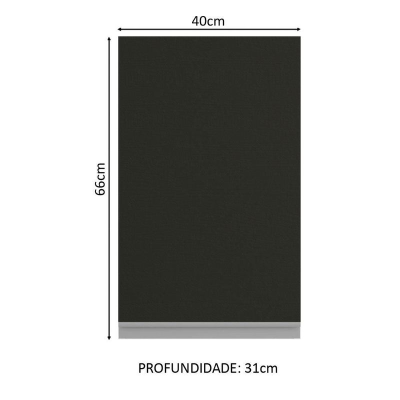 Alacena Gabinete Superior Cocina Madesa Glamy 40cm Color BN