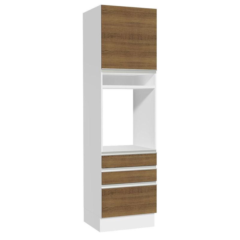 Despensero De Cocina Glamy 60cm 1 Blanco/Marrón Madesa