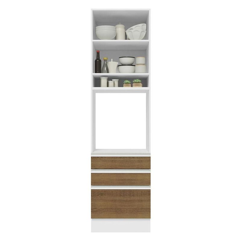 Despensero De Cocina Glamy 60cm 1 Blanco/Marrón Madesa