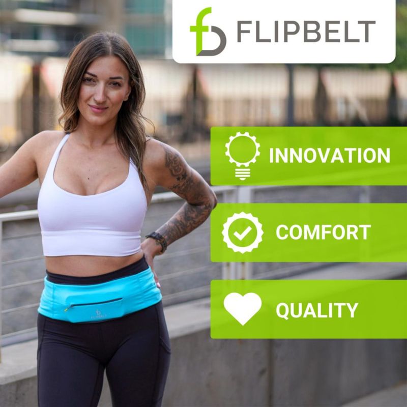 Cinturón de Correr FlipBelt XS con Cremallera - Carbon