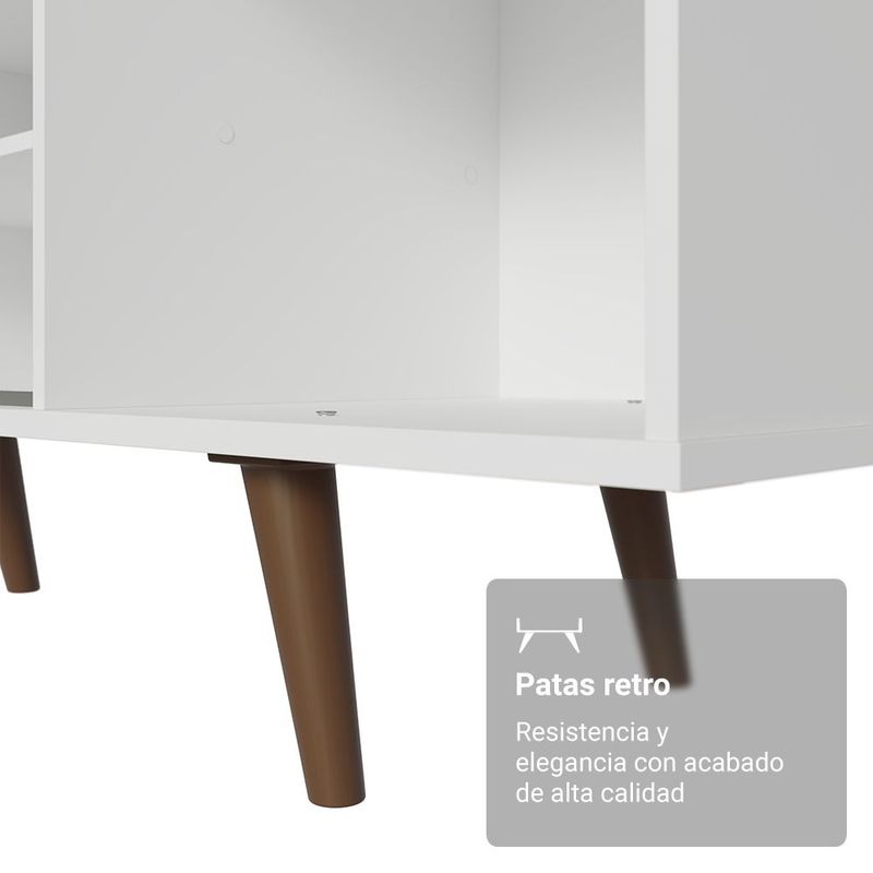 Mueble mesa para tv rack madesa torino hasta 80'' blanco