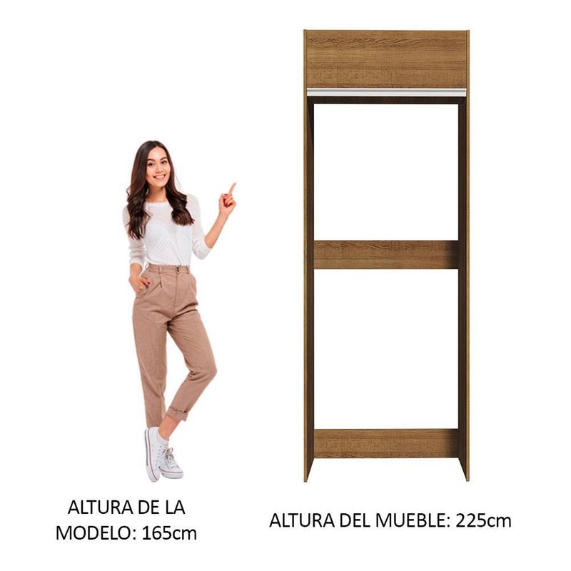 Mueble De Cocina Puerta-Refrigerador Glamy Marrón Madesa