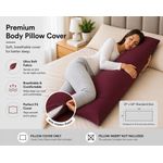 Funda de almohada EVOLIVE 53x137 cm Microfibra Color Vino con Cremallera Oculta