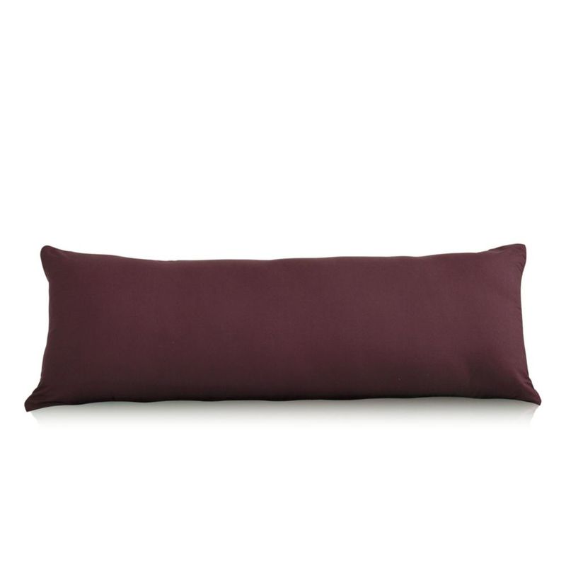 Funda de almohada EVOLIVE 53x137 cm Microfibra Color Vino con Cremallera Oculta