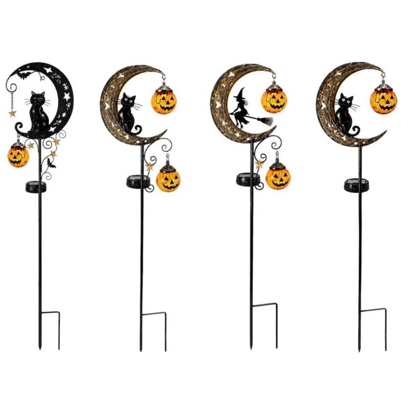 Luz Solar de Poste para Jardín Shilkare Bruja de Halloween