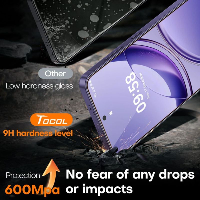 Protector de pantalla TOCOL para Samsung Galaxy S24 Plus 9H paquete de 2