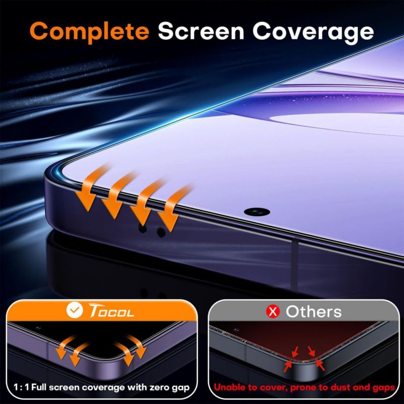 Protector de pantalla TOCOL para Samsung Galaxy S24 Plus 9H paquete de 2