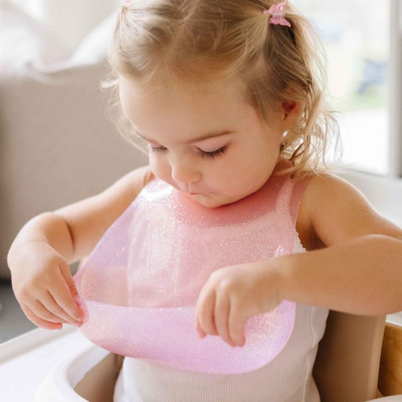 Babero Babynetic de silicona magnética impermeable libre de BPA fresa