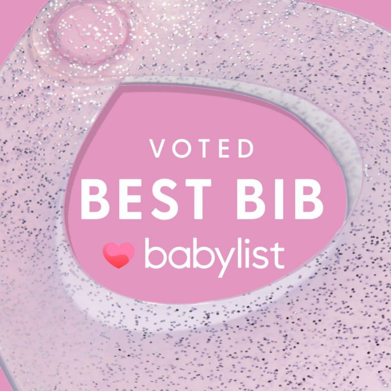 Babero Babynetic de silicona magnética impermeable libre de BPA fresa