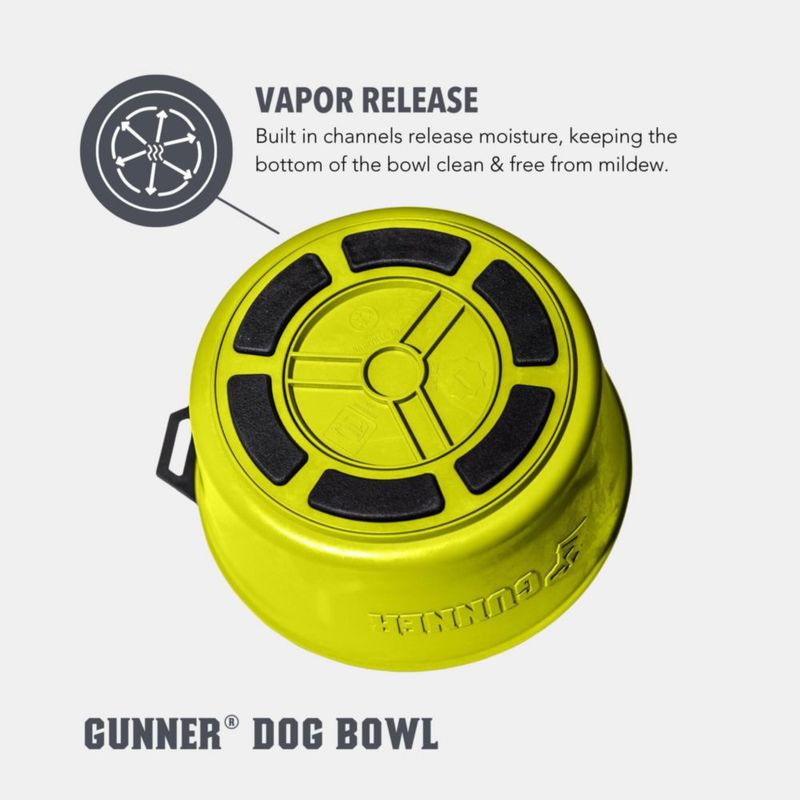 Tazón para perros GUNNER 17 L a prueba de derrames amarillo‑verde