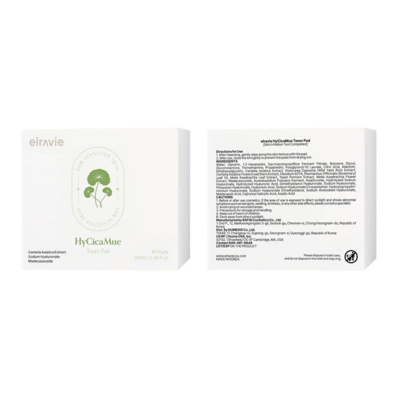 Almohadillas tónicas HyCicaMue 80 unidades 100 ml – elravie