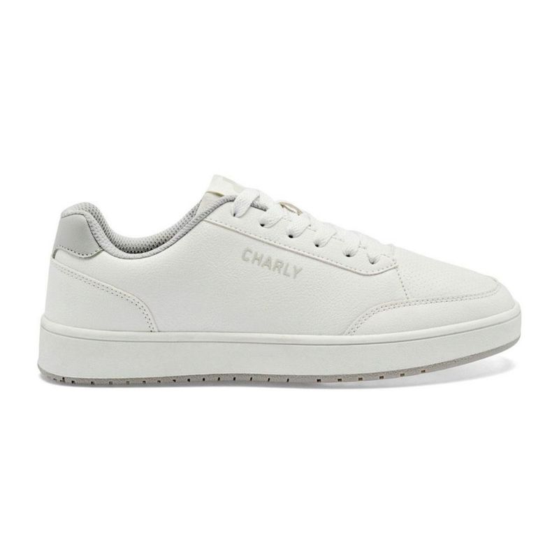 Charly tenis escolar para mujer blanco gris cod 143527-E