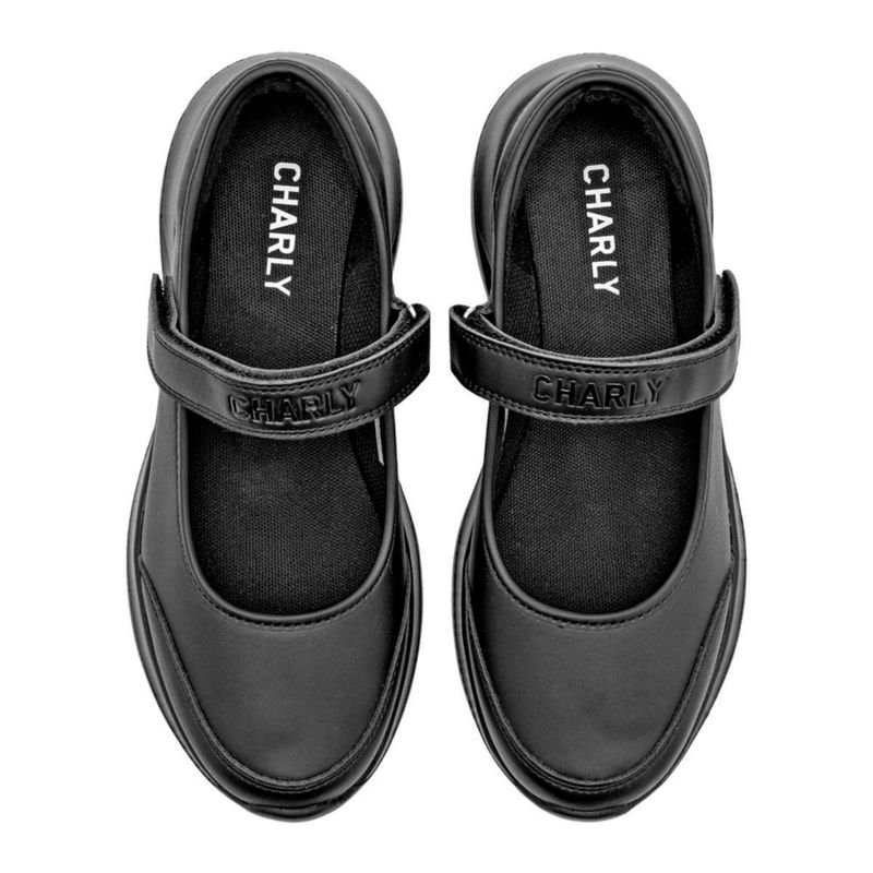 Charly zapato escolar para mujer negro cod 143561-E