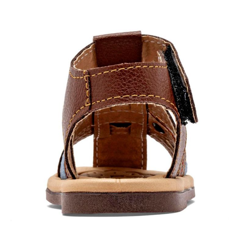 Biberones sandalia para niño bebe café azul cod 146781-A