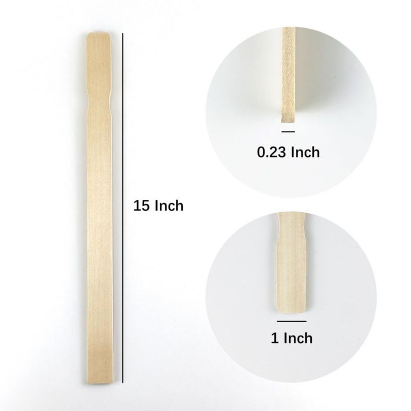 Palitos de Madera Natural para Mezclar Pintura Kang&Chang 38 cm (15 pulg.) Pack de 20