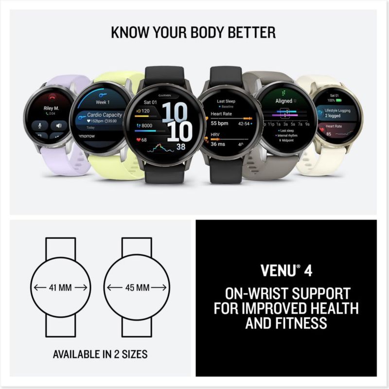 Smartwatch Garmin Venu 4 45 mm AMOLED GPS Fitness