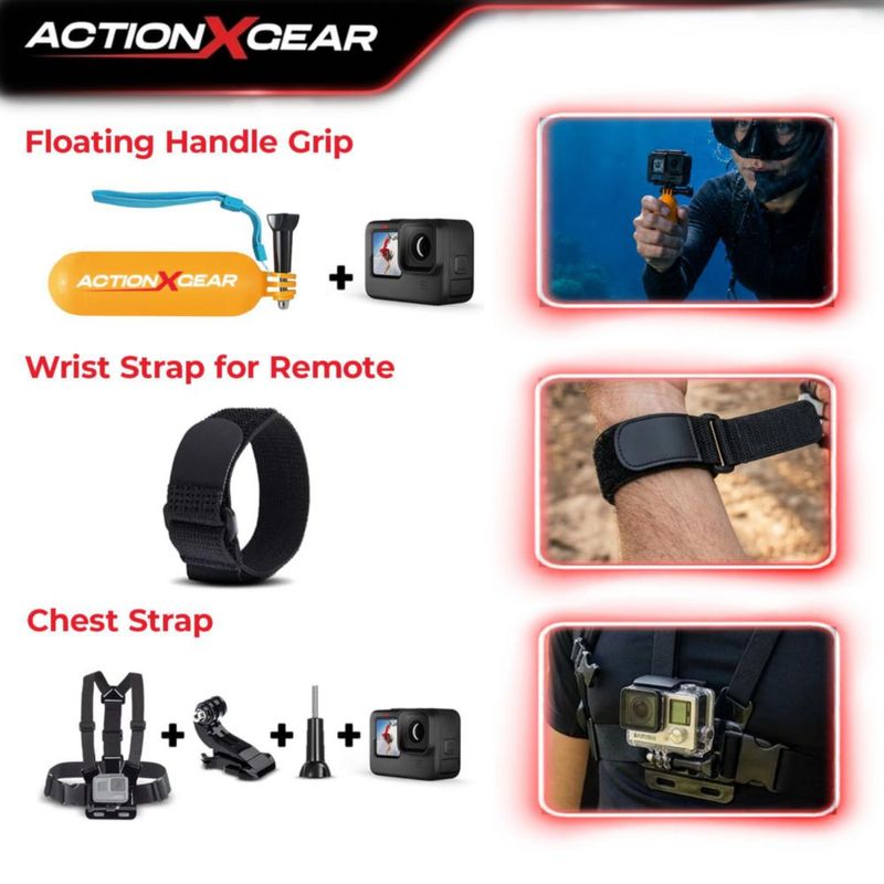 Kit de cámara de acción ACTIONXGEAR 120 en 1 compatible