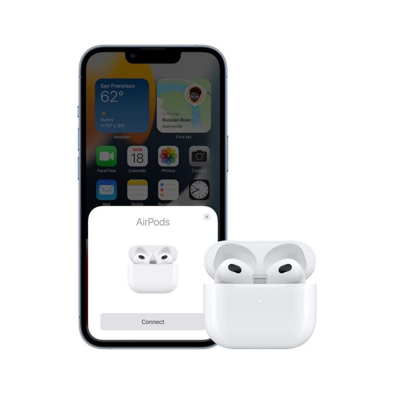 Auriculares inalámbricos Apple AirPods (3.ª generación) con sonido espacial