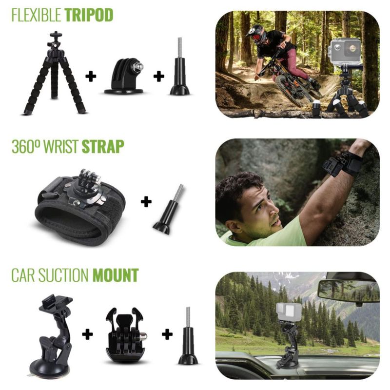 Kit de accesorios para cámaras de acción DiginerDS 50 en 1 para GoPro
