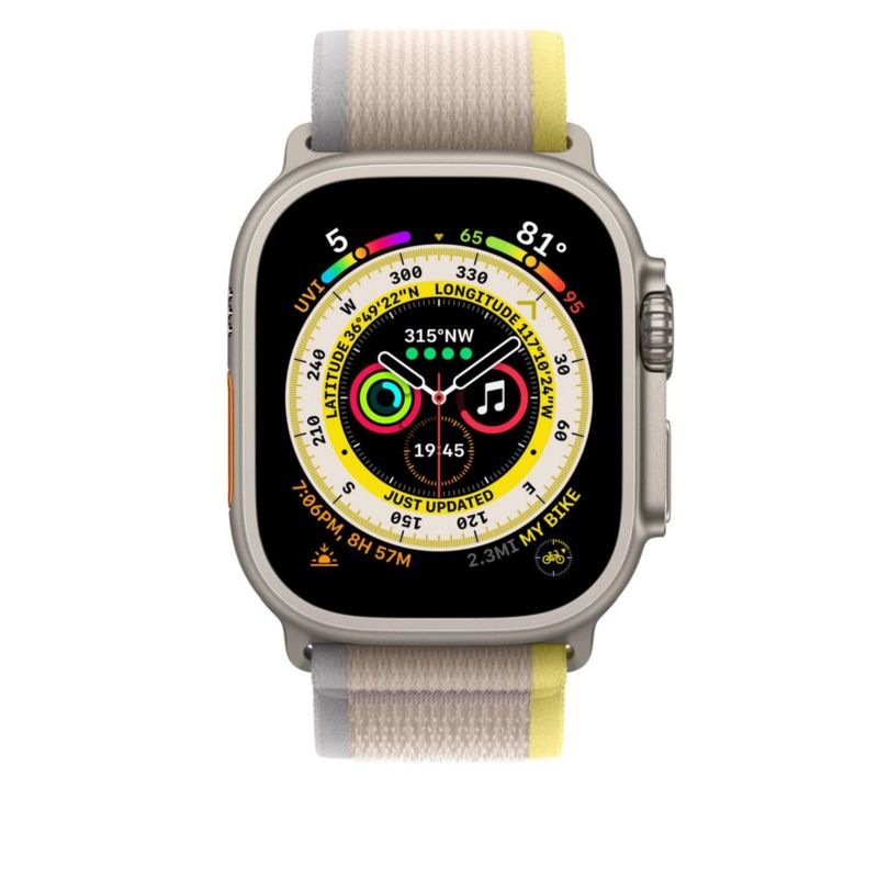 Correa para Apple Watch Trail Loop amarillo/beige para 49 mm M/L