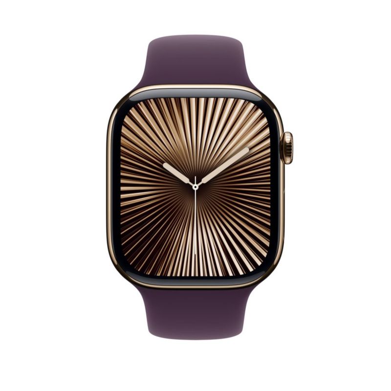 Correa deportiva para Apple Watch color ciruela para 46 mm S/M