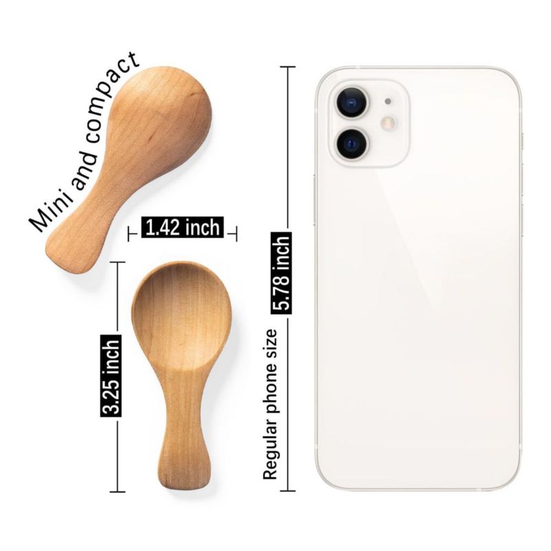 Cucharitas de Madera Hefild 6 Piezas 8 cm