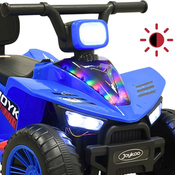 Cuatrimoto Montable Eléctrica Para Niños Con Luces Y Sonido Batería Recargable 6V A Partir De 3 Años - Azul