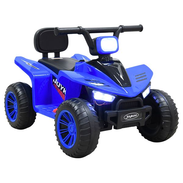 Cuatrimoto Montable Eléctrica Para Niños Con Luces Y Sonido Batería Recargable 6V A Partir De 3 Años - Azul
