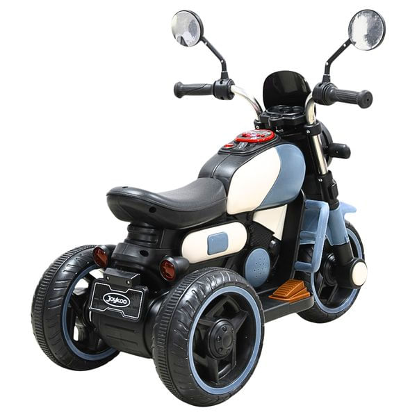 Moto Montable Eléctrica Retro Para Niños 3 Ruedas 6V Bluetooth Luces Música Desde 3 Años Hasta 25 Kg - Azul