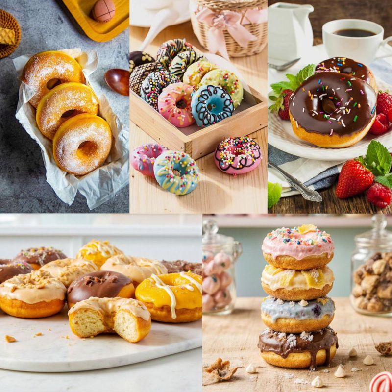 Molde para Donuts FUNLAVIE de Silicona Antiadherente de 9 Cavidades