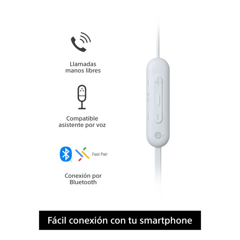 Audífonos Inalámbricos Sony WI-C100 Blancos