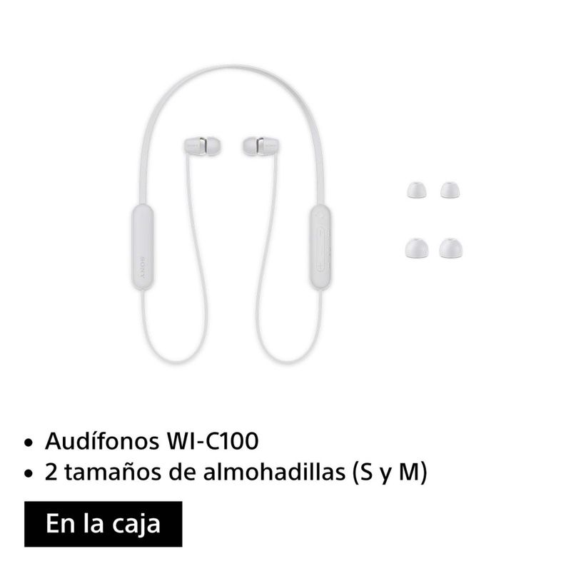 Audífonos Inalámbricos Sony WI-C100 Blancos