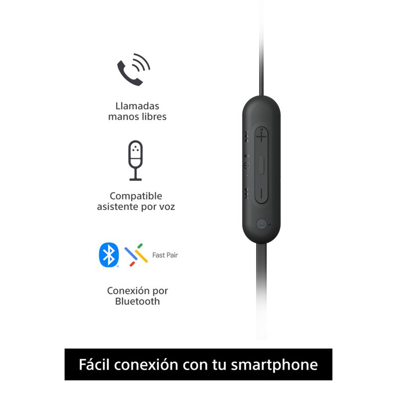 Audífonos Inalámbricos Sony WI-C100 Negros