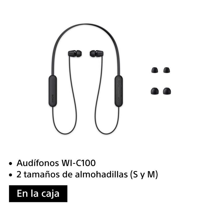 Audífonos Inalámbricos Sony WI-C100 Negros