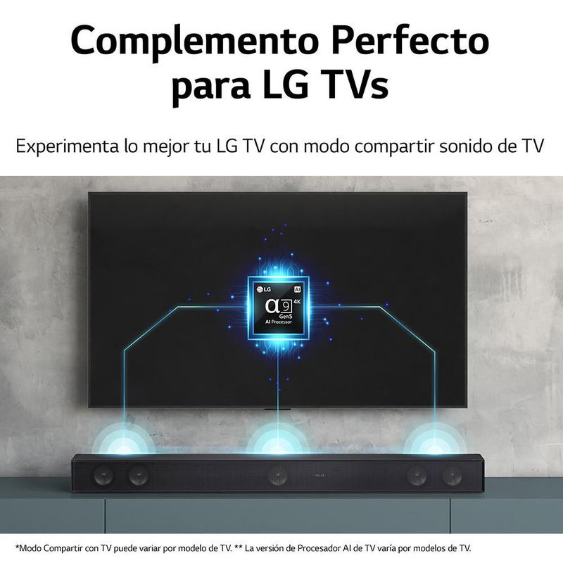 LG Soundbar, Barra de Sonido SH7Q, 5.1ch con 800W