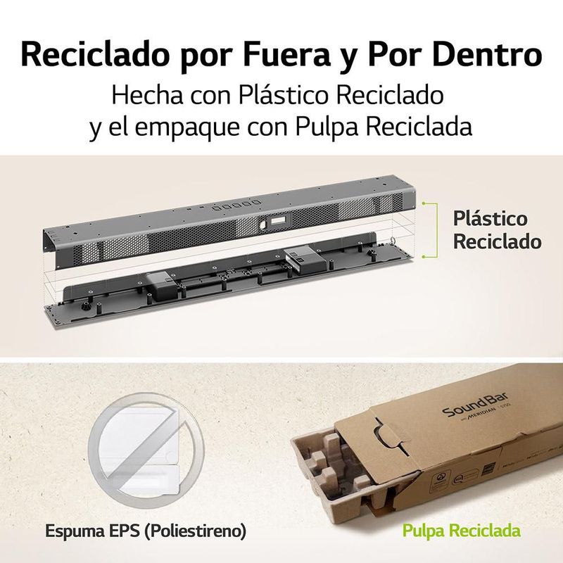 LG Soundbar, Barra de Sonido SH7Q, 5.1ch con 800W